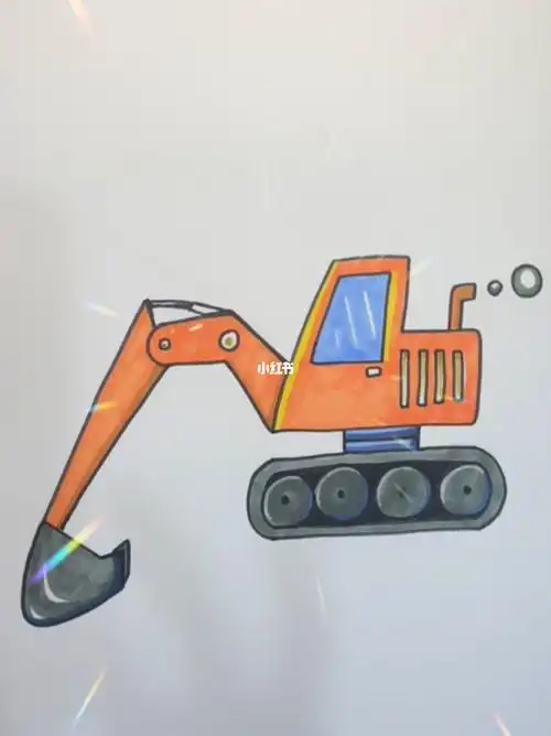 挖掘机简笔画