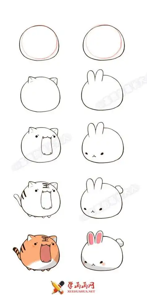 q版十二生肖简笔画手绘