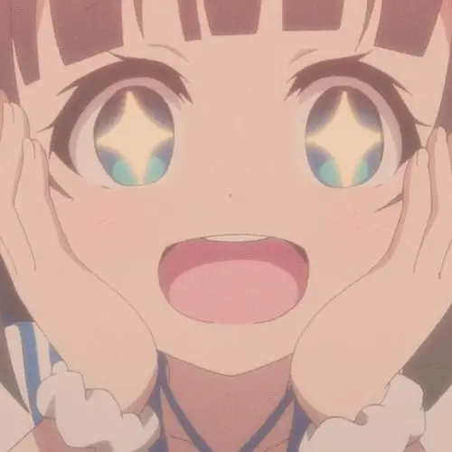 可爱动漫女头星星眼