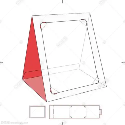 创意三角形盒子展开图矢量图片(图片id:589125)_-包装设计-广告设计