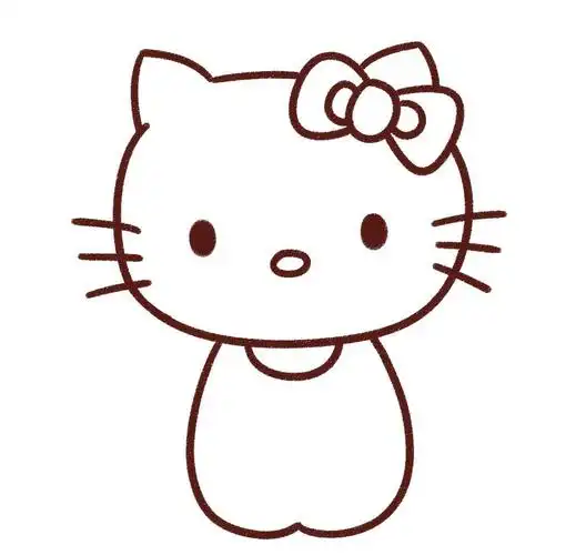 kt猫图片简笔画 kt猫图片简笔画涂色