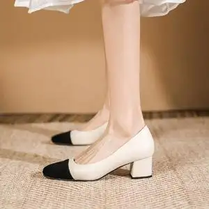 高跟鞋粗跟5厘米