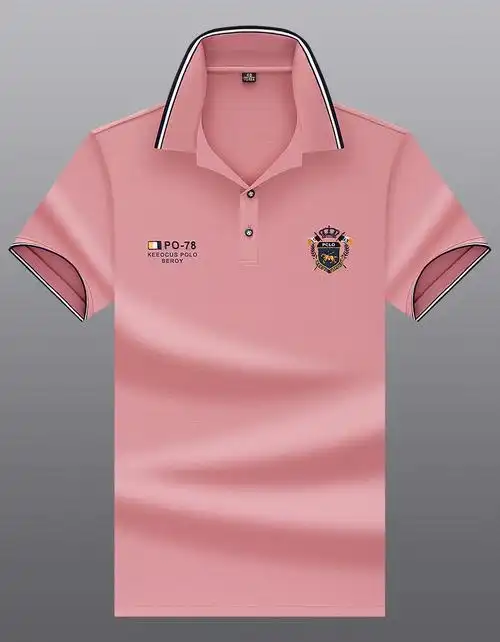 夏季爆款polo衫仿棉男装t恤翻领刺绣商务宽松大码上衣一件代发 - 17网