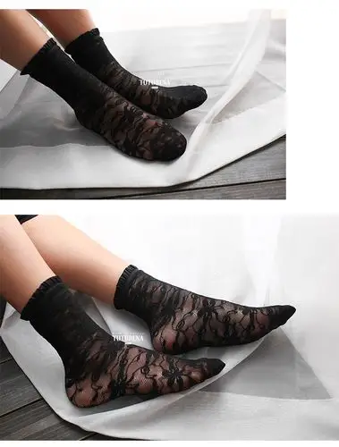 tutubena女 洛丽塔甜美性蕾丝花边袜 中筒镂空蕾丝袜twz25