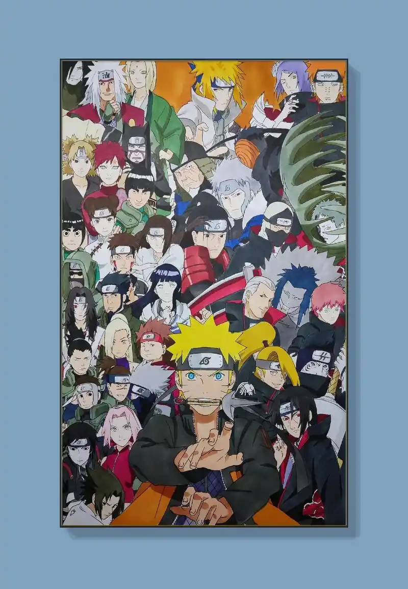 火影忍者全家福 越来越没有耐心了. #马克笔 #动漫手 - 抖音