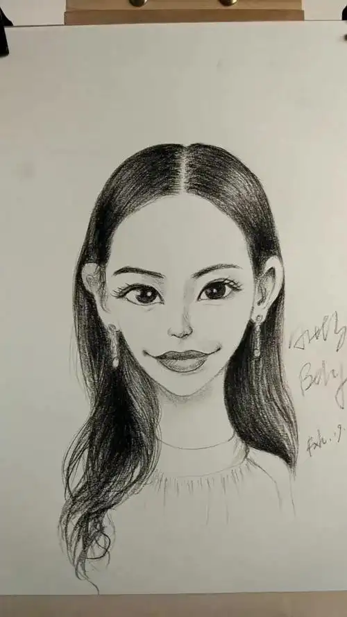 演员angelababy漫像