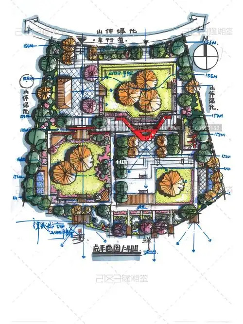 环艺景观风景园林考研手绘快题设计