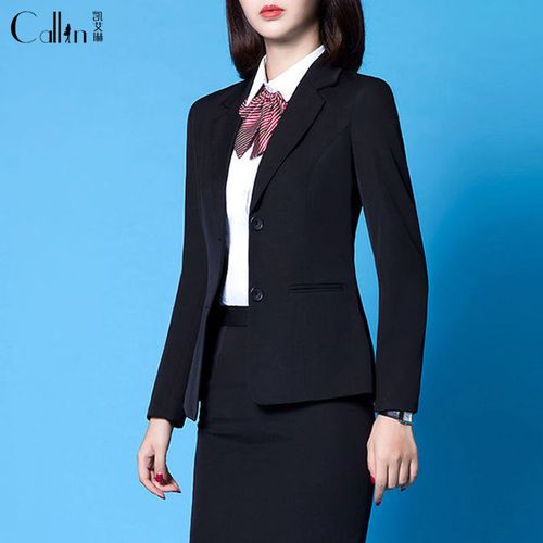 职业装长袖小西装外套女白领正装西服西裤套装女士面试上衣工作服