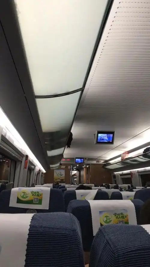 登上回家的高铁列车.再见,淮南!