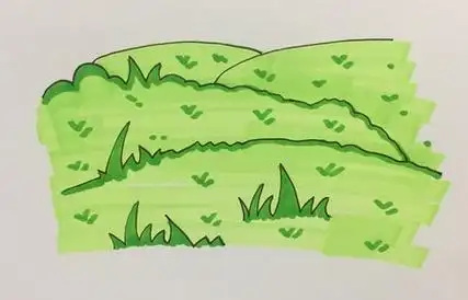 草原怎么画简笔画简单又好看