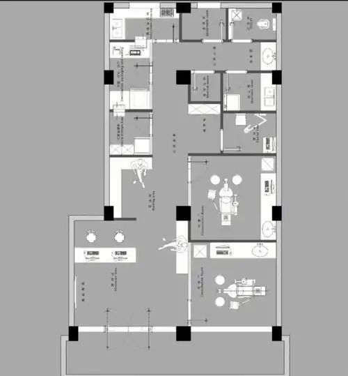 八十平的口腔诊所这么设计一点面积也不浪费