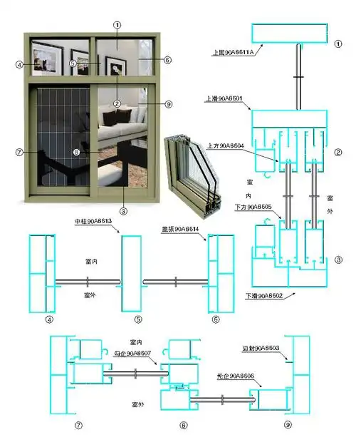 供应90a86推拉窗系列