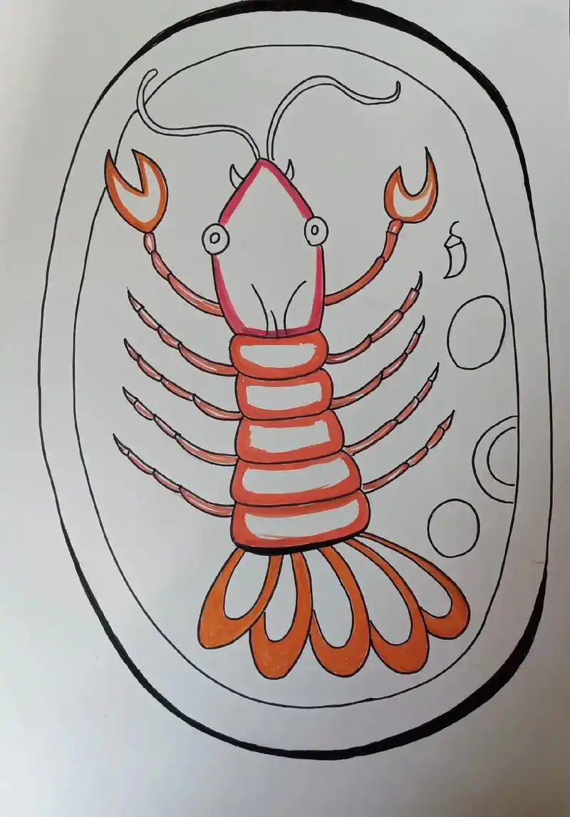 嘴馋了06来个麻辣小龙虾吧#一起学画画 #想画就画 #作品分 - 抖音