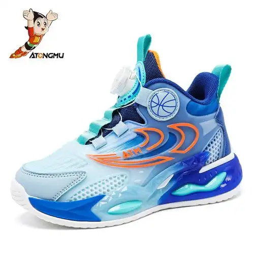 阿童木儿童运动鞋2024春季新款男童网面鞋防滑篮球鞋时尚童鞋批发