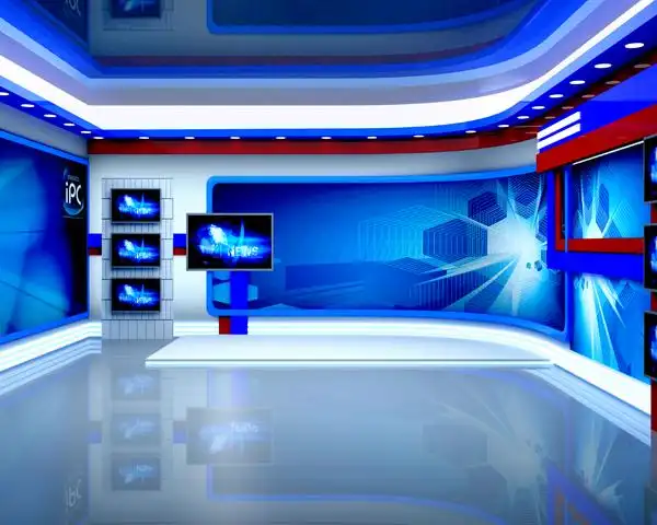 直播间背景布背景布主播整幅无接缝3d口才演讲新闻直播背景高清立体