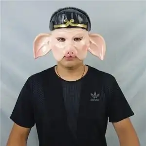 猪八戒面具全脸成人猪头恐怖道具孙悟空儿童头套搞笑搞怪猪脸面具