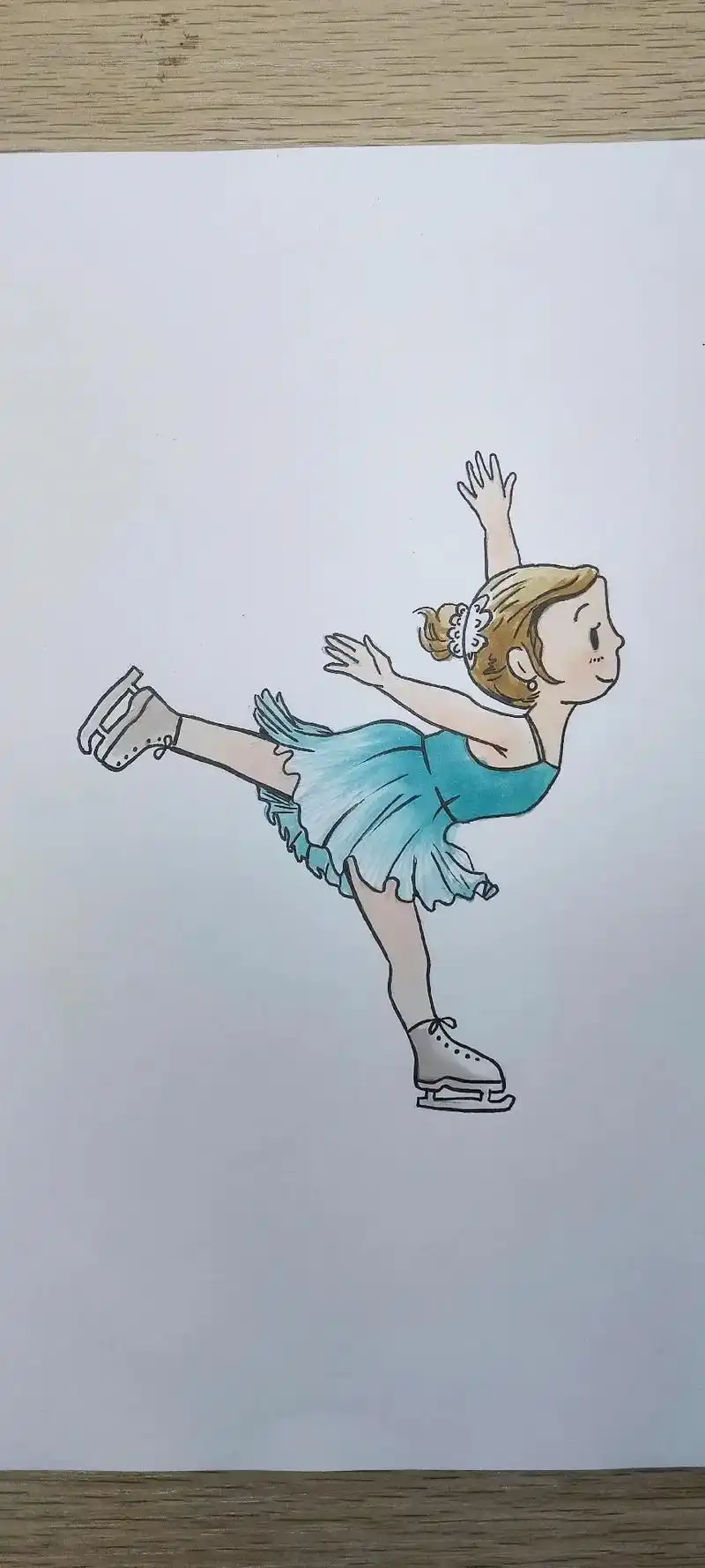 快来一起画花样滑冰简笔画吧,为运动员加油!#冬奥会 #简笔画 - 抖音