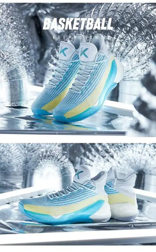 安踏汤普森4代kt4冰川蓝