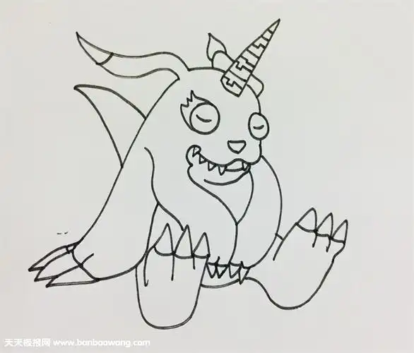 加布兽简笔画教程