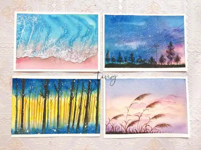 临摹作品#水彩画  #水彩风景  #自学水彩  #寻找小红书绘画大神