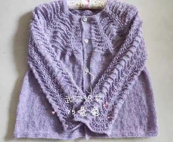 经典棒针凤尾花女士棒针圆肩开衫-编织教程-编织人生