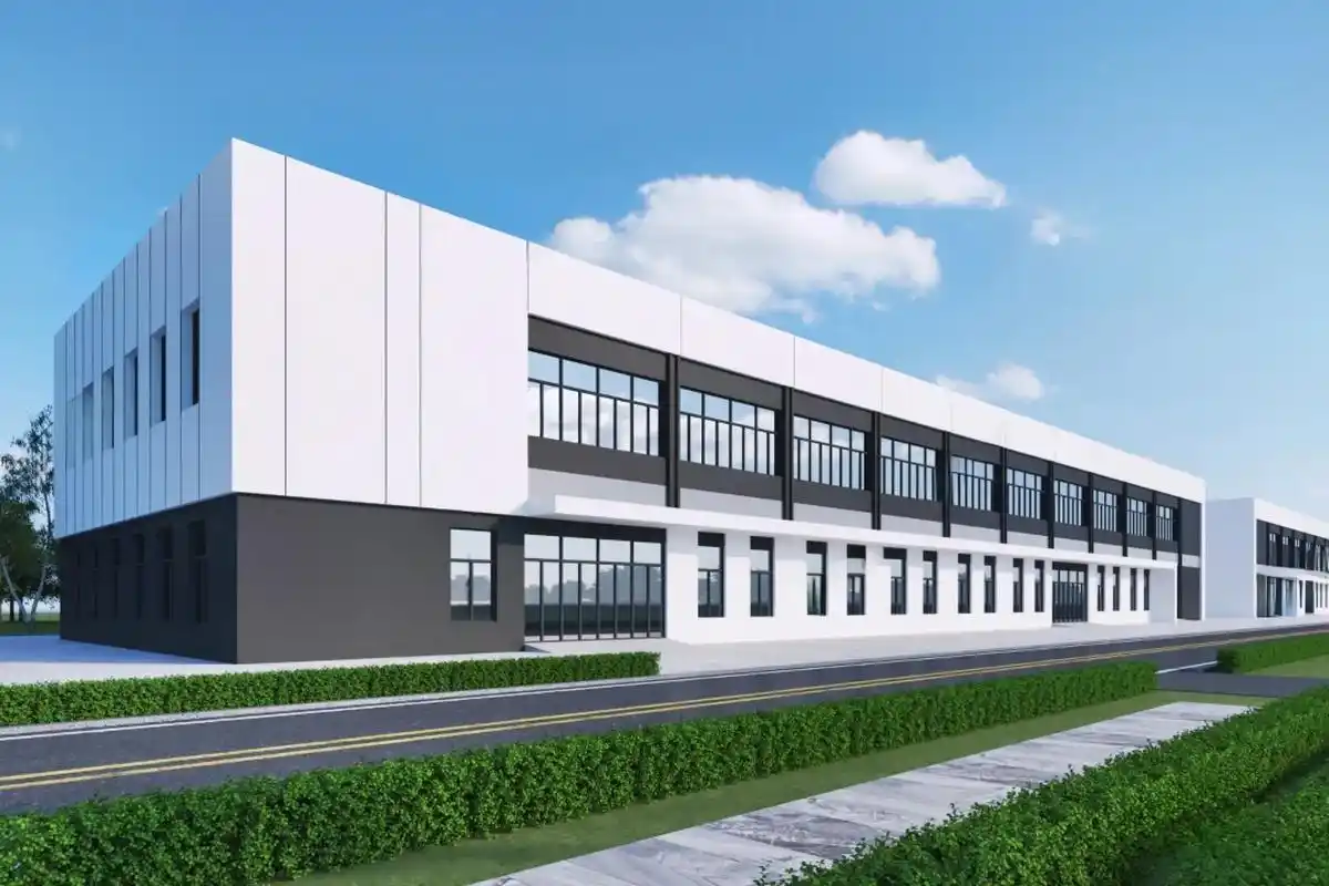 厂房车间办公楼效果图设计.