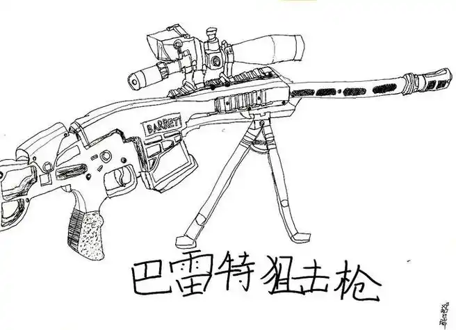 重机枪简笔画 马克沁重机枪简笔画
