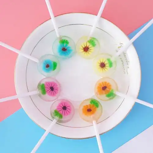 爱伊佳水果切片棒棒糖散装可爱创意儿童节日礼物网红高颜值小糖果