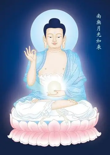 月光如来佛画图片素材