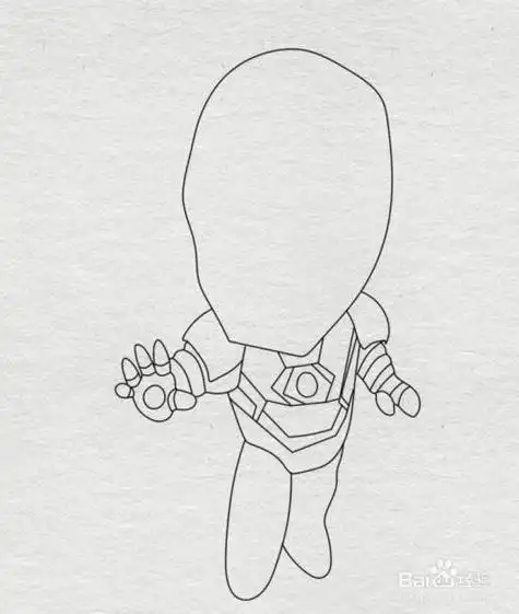 钢铁战士的简笔画