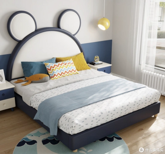 林氏木业网红少女实木床米奇造型实木框架耐用又美观