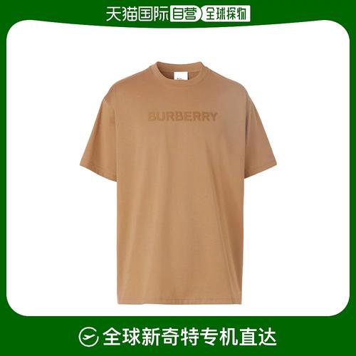 香港直邮burberry 徽标印花宽松t恤 80553101短袖圆领博柏利