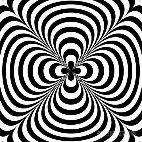 错觉.幻觉艺术.抽象扭曲的黑白背景.矢量插图