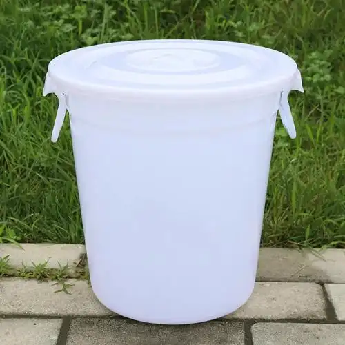 水桶胶桶大塑料桶家用储水用加厚食品级带盖特大容量化工大水桶白色