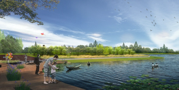 亲水平台效果图