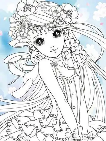 strong>公主简笔画 /strong>涂带简笔画