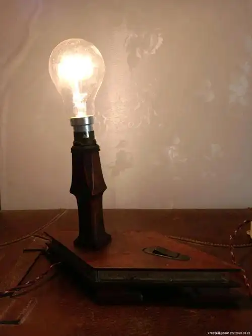 六七十年代自制台灯老台灯木质台灯老物件怀旧