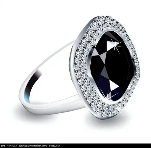 银色钻戒宝石矢量素材