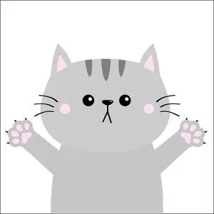 可爱的卡通人物.宠物收藏.平面设计白色背景.向量照片