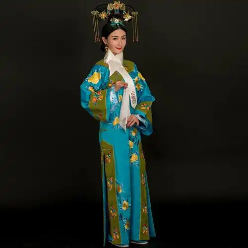 古装影视如懿传同款清朝皇后格格服女绣花花旗民族服装
