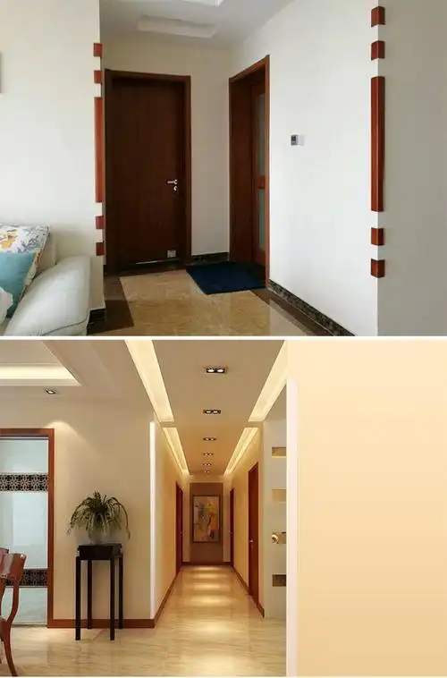 pvc石塑护角线条保护条包角线客厅装饰阳角线免打孔防撞线条厂家