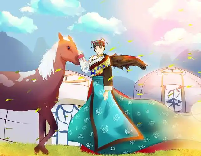 蒙古族|插画|创作习作|茄叶佬 - 原创作品 - 站酷 (zcool)