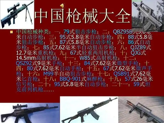中国枪械大全讲课资料