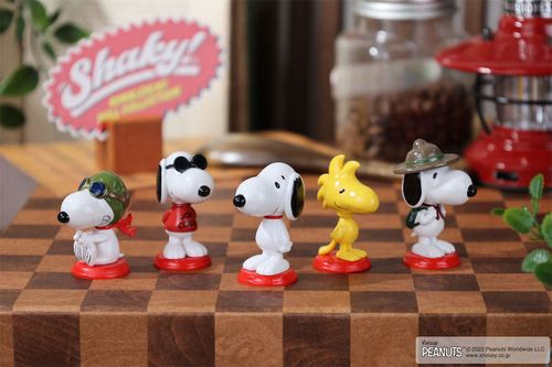 史努比人物摇摇公仔摆件 日本 benelic正版扭蛋糊涂塌客墨镜露营