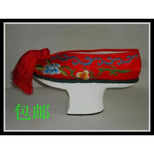 新品包邮古代花盆鞋 甄嬛传花盆底鞋 格格鞋 马蹄木底旗鞋