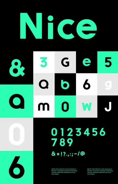 nice字体效果预览