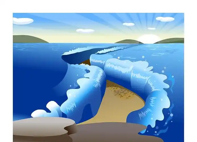 海上日出插画下载