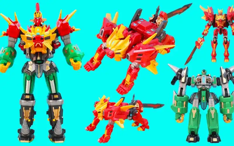 钢铁飞龙神兽武斗王二合体玩具