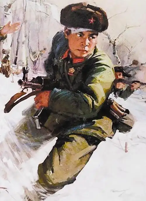 战斗英雄于庆阳"生命不息,冲锋不止"