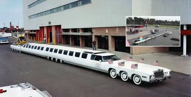 世界上最长的豪华轿车,配有泳池和停机坪,汽车都还能这样转弯?